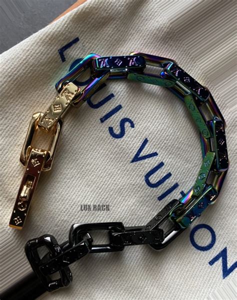 lv monogram chain bracelet colour|louis vuitton monogram bracelet silver.